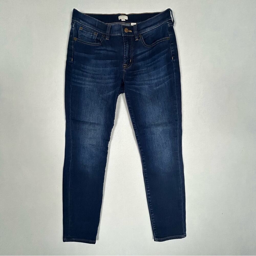 J. Crew Blue Skinny Jeans Women’s 27 Stretch Dark Wash Mid Rise Jeggings